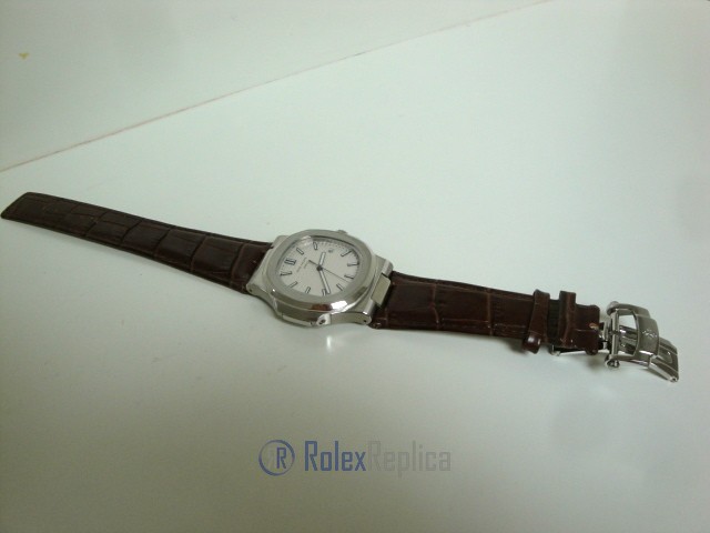 patek philippe replica nautilus acciaio white dial skeletron orologio replica - immagine 2