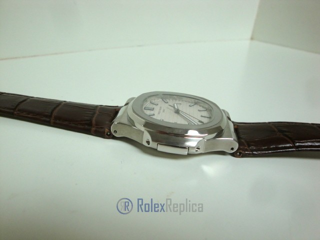 patek philippe replica nautilus acciaio white dial skeletron orologio replica - immagine 3