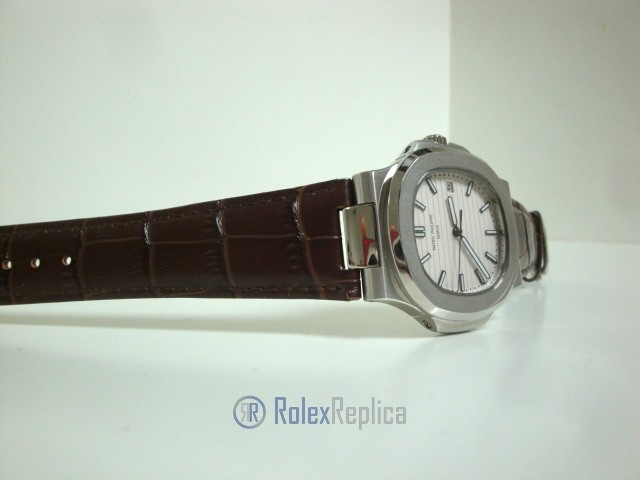 patek philippe replica nautilus acciaio white dial skeletron orologio replica - immagine 5