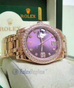rolex replica pearlmaster rose gold red grape diamond bezel orologio imitazione