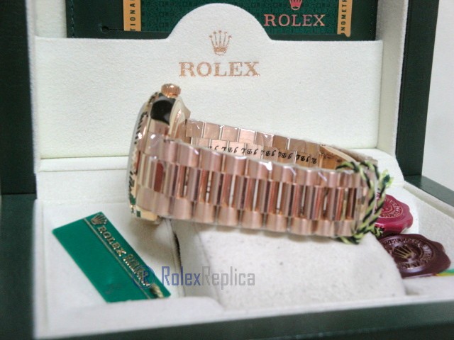 rolex replica daydate ll oro giallo black dial president orologio replica copia imitazione - immagine 10