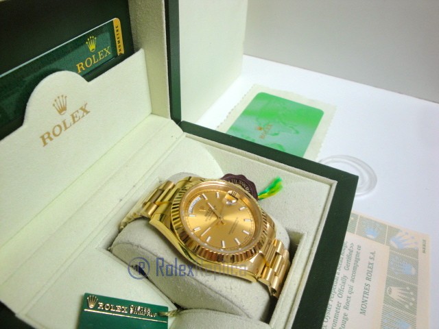 rolex replica daydate ll full oro giallo gold barrette dial president orologio replica copia imitazione - immagine 4