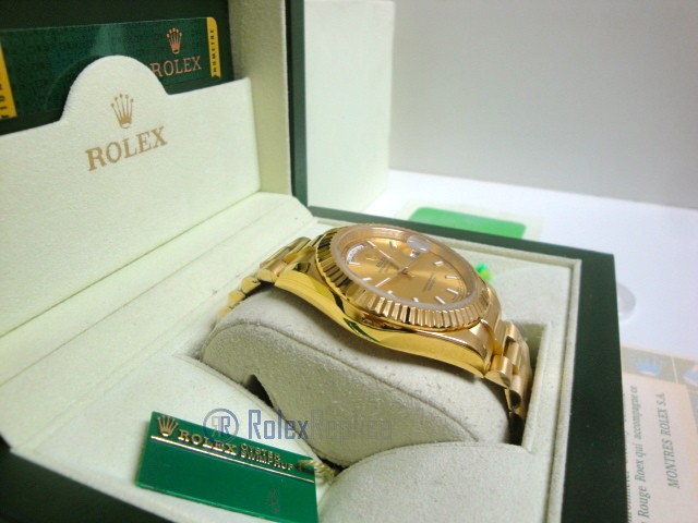 rolex replica daydate ll full oro giallo gold barrette dial president orologio replica copia imitazione - immagine 5