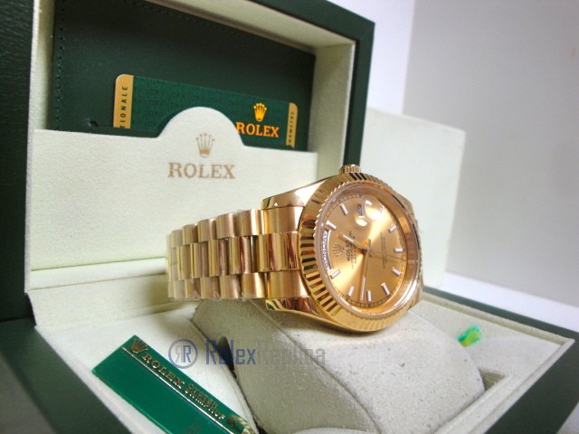 rolex replica daydate ll full oro giallo gold barrette dial president orologio replica copia imitazione - immagine 7