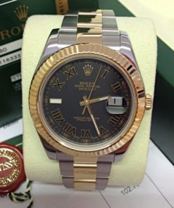 Rolex replica Datejust II black roman 116333 Bi-Colour 41mm