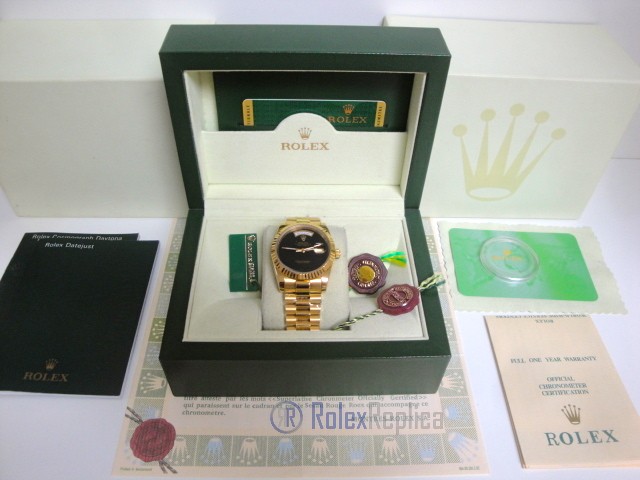 Rolex replica day-date oro giallo black dial individual edition - immagine 2