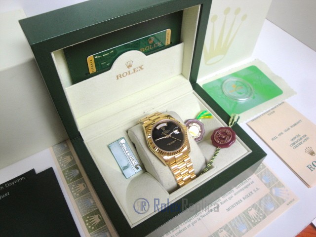 Rolex replica day-date oro giallo black dial individual edition - immagine 3