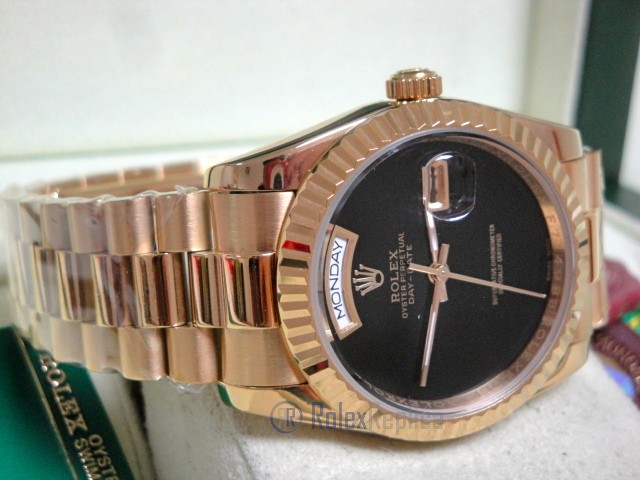 Rolex replica day-date oro giallo black dial individual edition - immagine 10