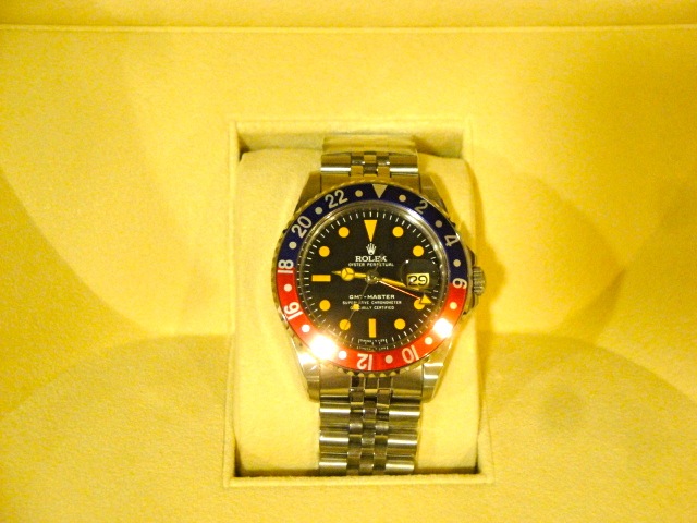 rolex replica GMT MASTER 1675 blue-red bezel jubilèè bracelet replica watch - immagine 2