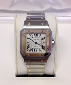 Cartier replica Santos Galbee W20058C4 white dial acciaio oro bi-colour