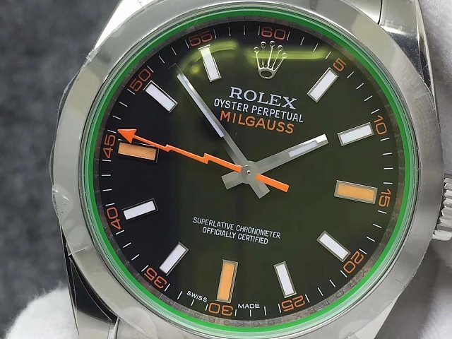 REPLICA ROLEX MILGAUSS 116400GV 904L STEEL CASE WITH SUPER CLONE 3131 MOVEMENT - immagine 9