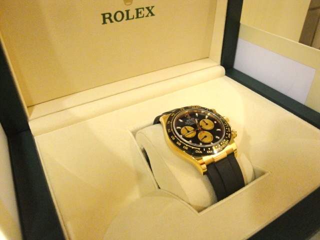 Rolex replica Daytona oysterflex 116518LN Yellow Gold orologio replica - immagine 3