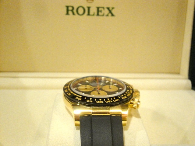 Rolex replica Daytona oysterflex 116518LN Yellow Gold orologio replica - immagine 5