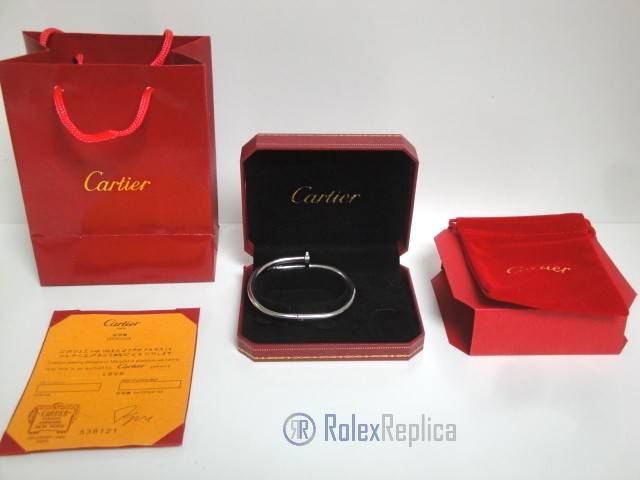 Cartier replica gioiello bracciale juste un clou white gold - immagine 2