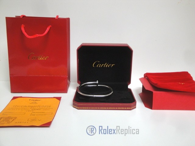 Cartier replica gioiello bracciale juste un clou white gold - immagine 3