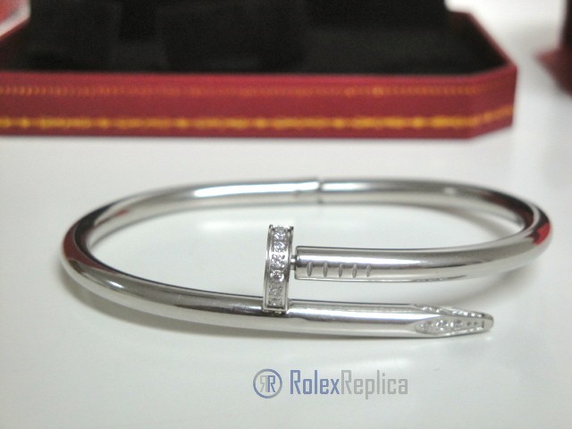 Cartier replica gioiello bracciale juste un clou white gold - immagine 6