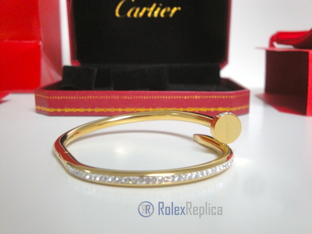 Cartier replica gioiello bracciale juste un clou oro giallo pavè diamond