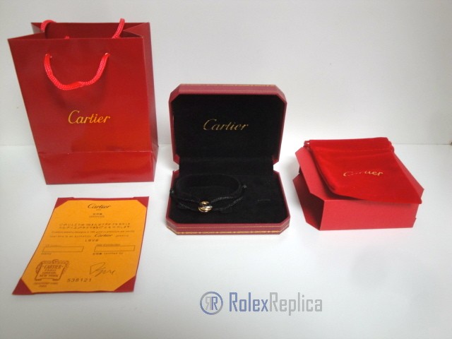 Cartier replica gioiello bracciale trinity black - immagine 2