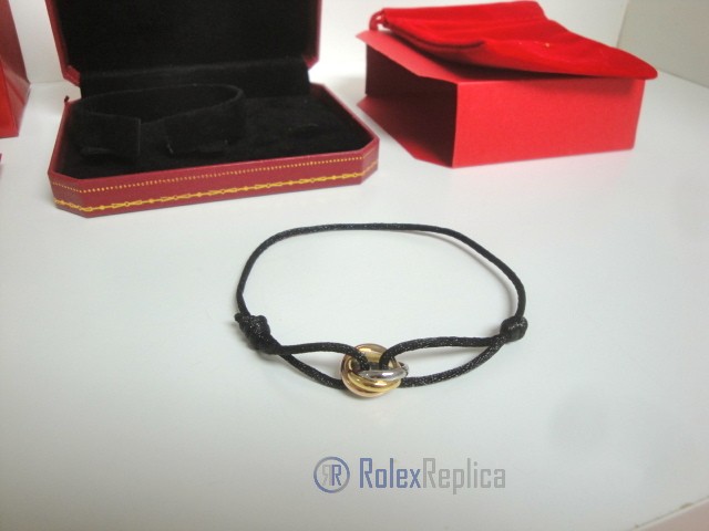 Cartier replica gioiello bracciale trinity black - immagine 4