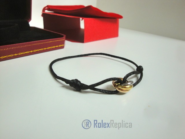 Cartier replica gioiello bracciale trinity black - immagine 5