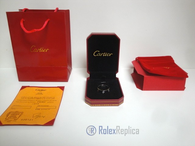 Cartier replica gioiello anello love white gold - immagine 3