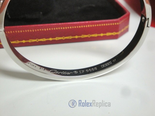 Cartier replica gioiello bracciale love white gold pavè diamond - immagine 8