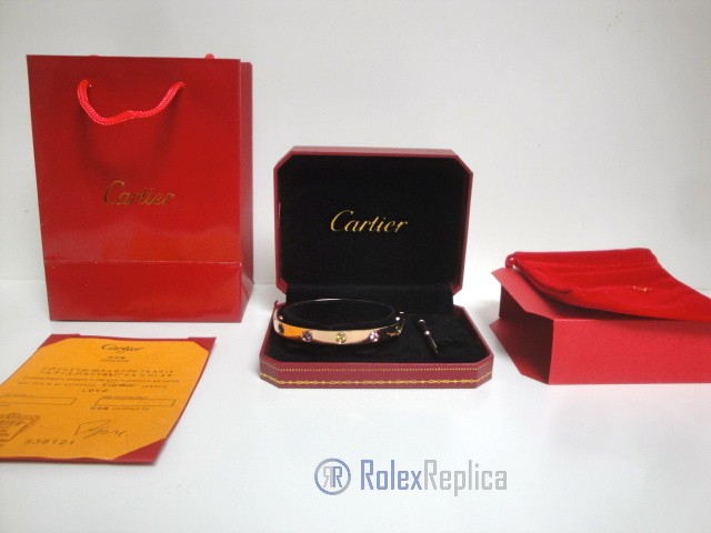 Cartier replica gioiello bracciale love rose gold 10diamandi - immagine 4