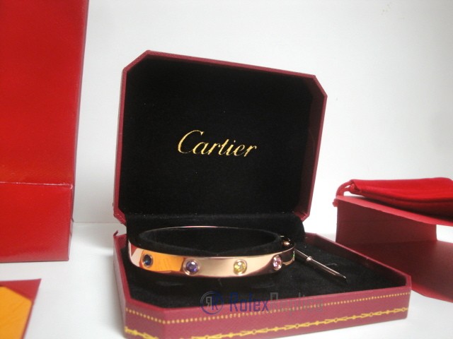 Cartier replica gioiello bracciale love rose gold 10diamandi - immagine 5