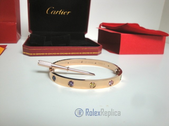Cartier replica gioiello bracciale love rose gold 10diamandi - immagine 6