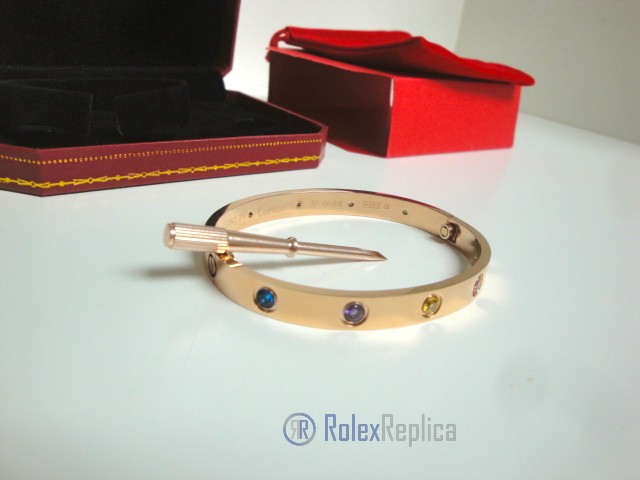 Cartier replica gioiello bracciale love rose gold 10diamandi - immagine 7
