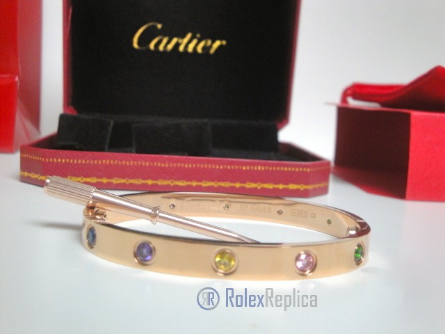 Cartier replica gioiello bracciale love rose gold 10diamandi - immagine 8