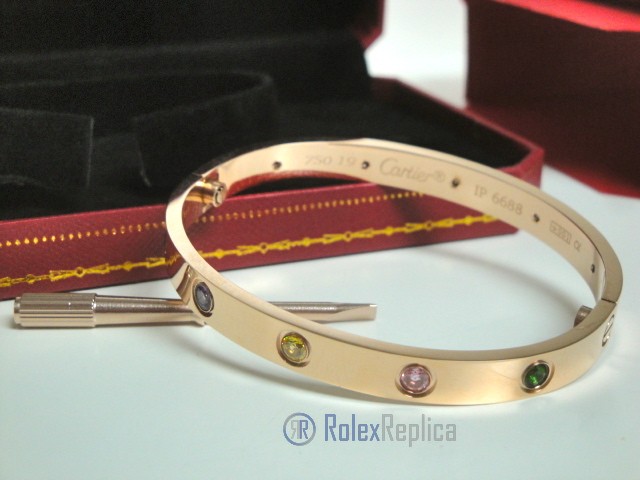 Cartier replica gioiello bracciale love rose gold 10diamandi - immagine 12