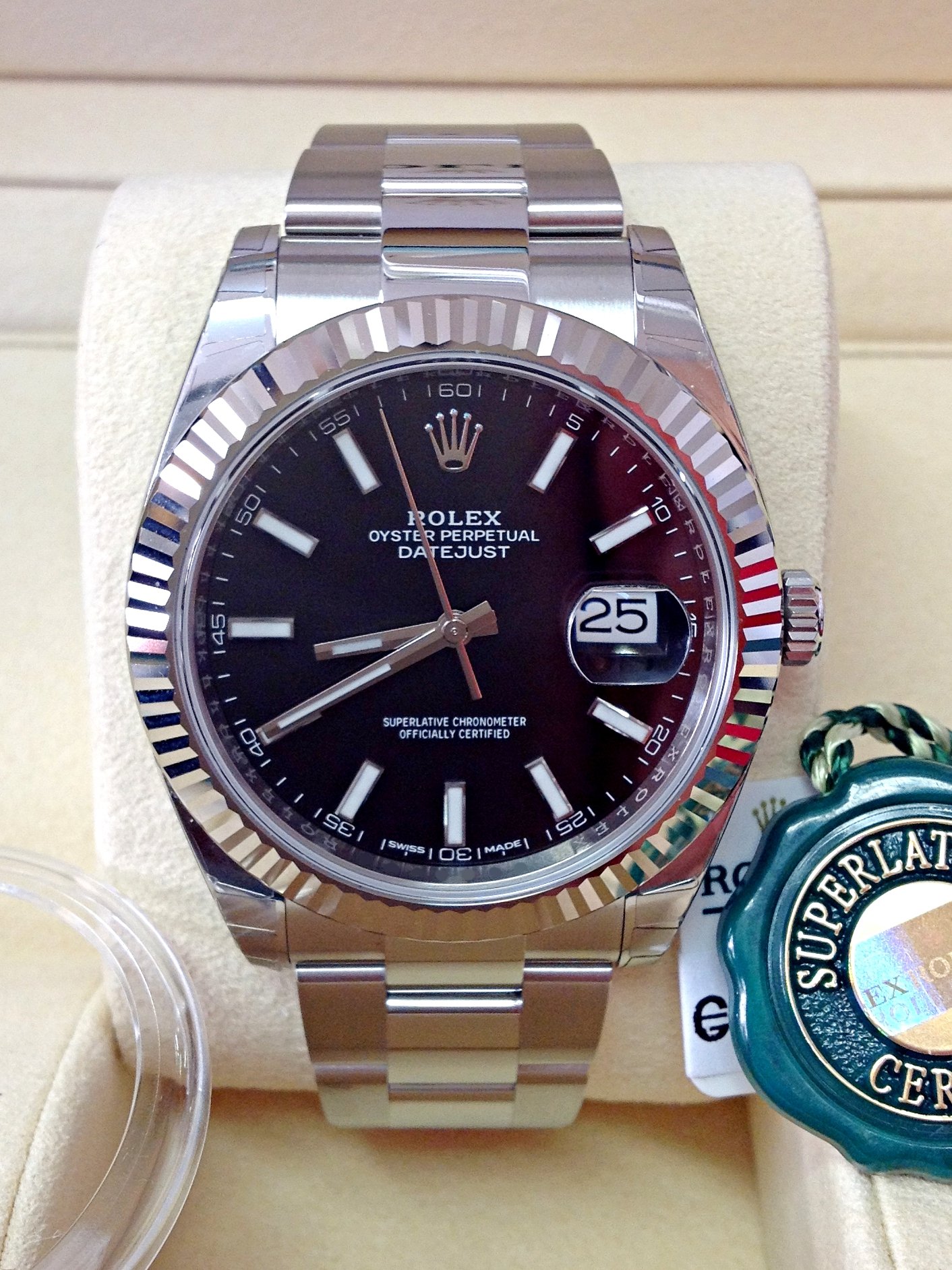 Rolex replica Datejust 41mm 126334 Black Dial oyster steel 3235 clone movement