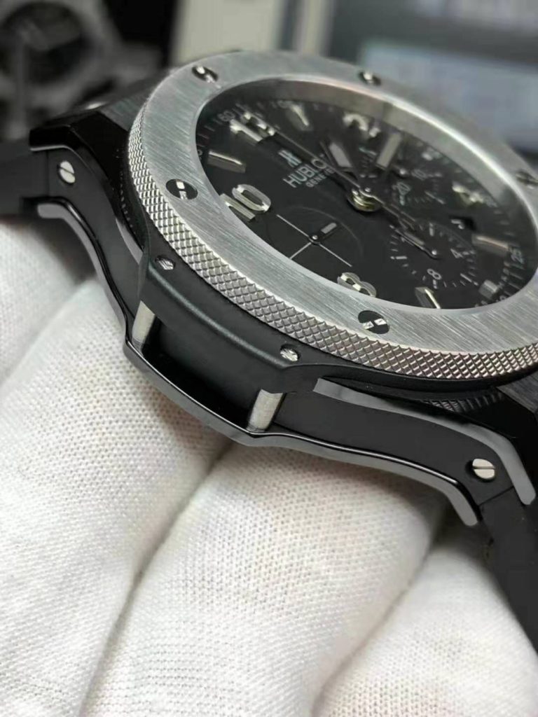 HUBLOT REPLICA BIG BANG CERAMIC WATCH WITH TITANIUM BEZEL CLONE HUB4100 MOVEMENT - immagine 2