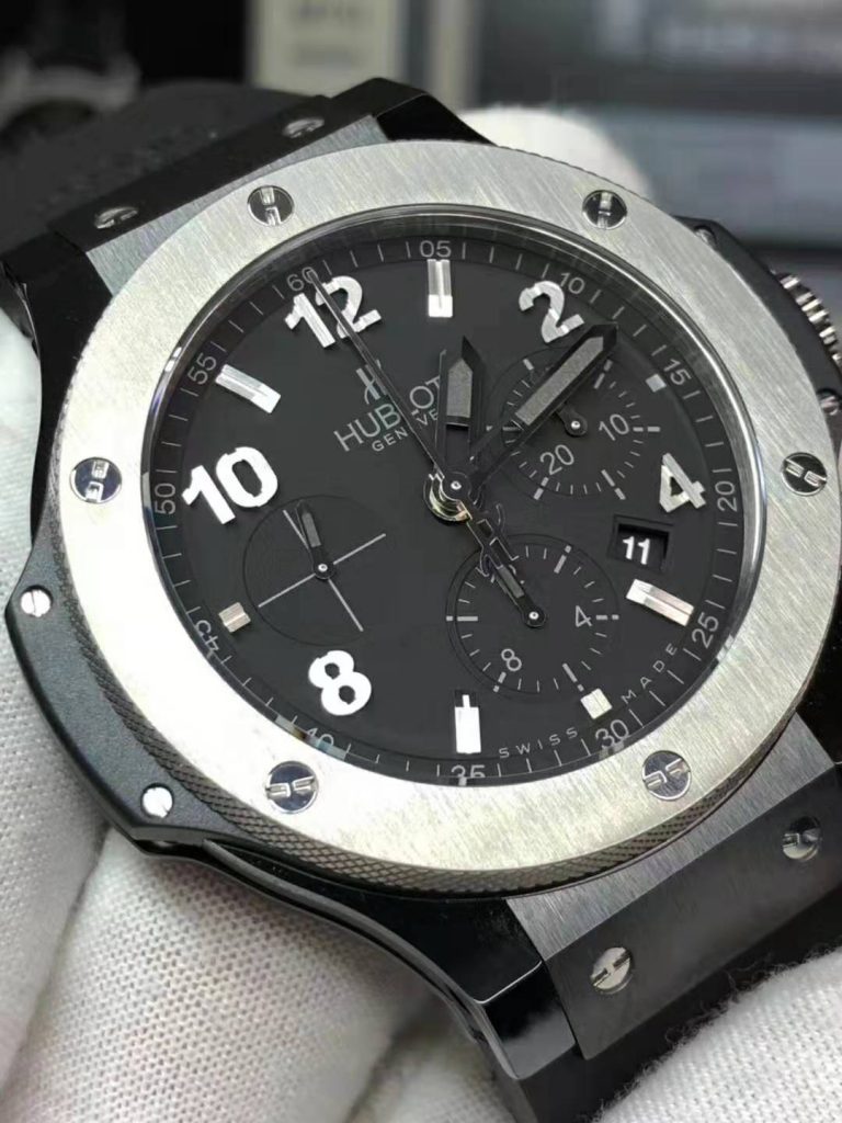 HUBLOT REPLICA BIG BANG CERAMIC WATCH WITH TITANIUM BEZEL CLONE HUB4100 MOVEMENT - immagine 6