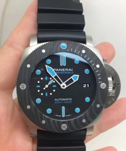 PANERAI REPLICA PAM 799 CARBOTECH SUBMERSIBLE TITANIUM WATCH WITH SUPER CLONE P.9010