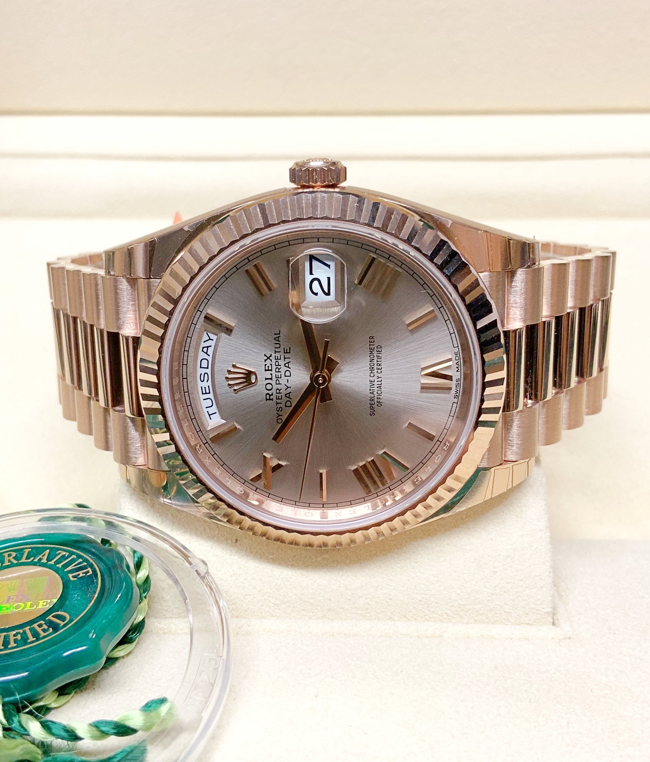 Rolex replica Day-Date 40 228235 Rose Gold clone movement - immagine 5