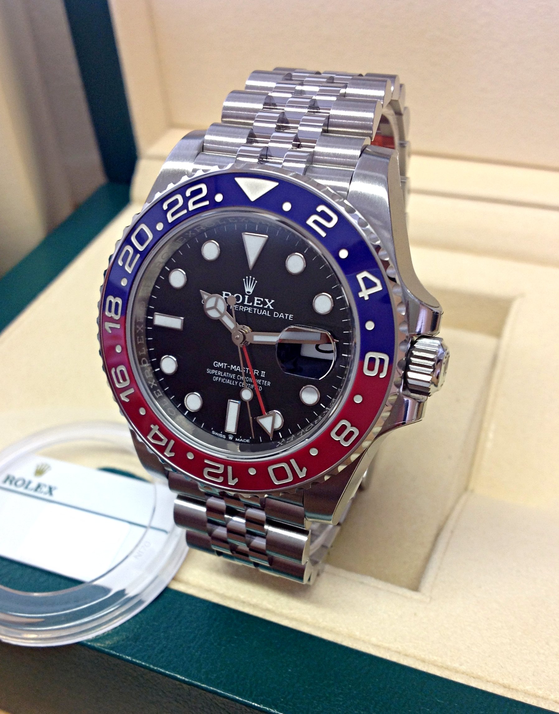 Rolex replica GMT Master II 126710BLRO Pepsi 3285 clone movement - immagine 5