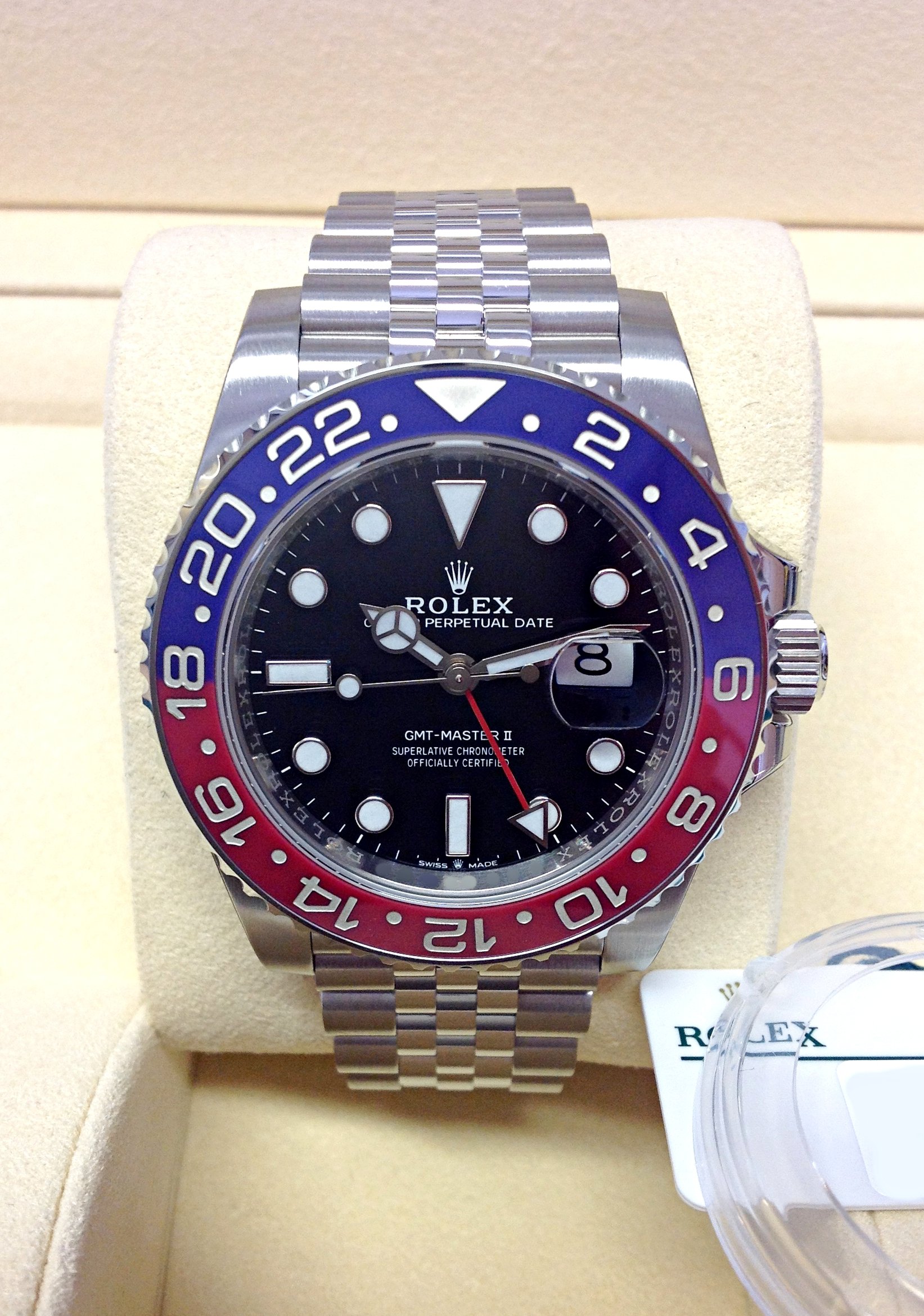 Rolex replica GMT Master II 126710BLRO Pepsi 3285 clone movement - immagine 8